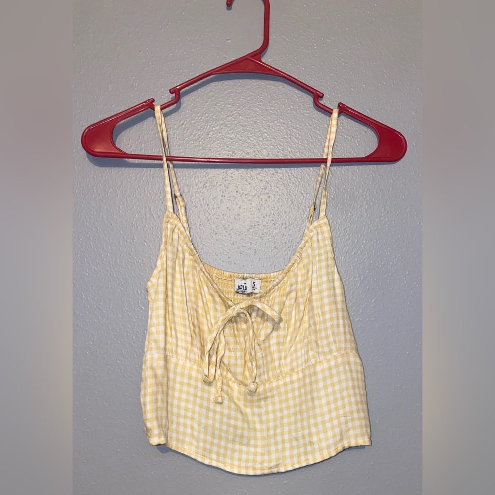 NEVER WORN - TAGS STILL ON BOTTOMS - Plaid Yellow Two-piece Set